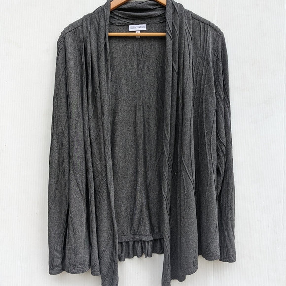 FASHION BUG women's gray open front cardigan - Picture 11 of 11